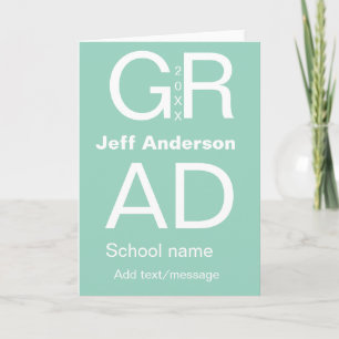 Grad Typografie modern Abschluss einfach minimal Karte
