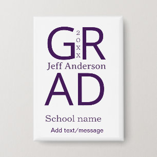 Grad Typografie moderne Abschlussfeier einfach min Button