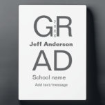 Grad Typografie Moderner Abschluss einfach minimal Fotoplatte<br><div class="desc">Gestaltung</div>