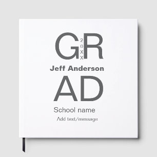 Grad Typografie Moderner Abschluss einfach minimal Gästebuch