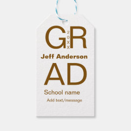Grad Typografie Moderner Abschluss einfach minimal Geschenkanhänger