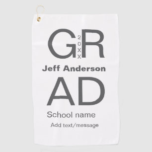 Grad Typografie Moderner Abschluss einfach minimal Golfhandtuch