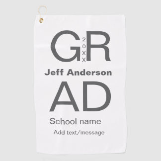Grad Typografie Moderner Abschluss einfach minimal Golfhandtuch