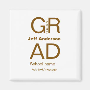 Grad Typografie Moderner Abschluss einfach minimal Magnet