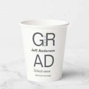 Grad Typografie Moderner Abschluss einfach minimal Pappbecher