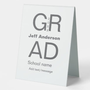 Grad Typografie Moderner Abschluss einfach minimal Tischaufsteller