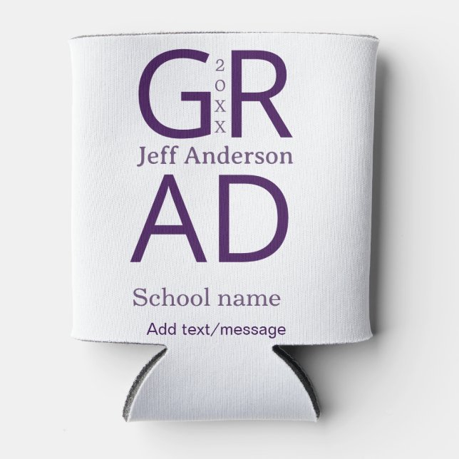 Grad typography modern graduation simple minimal c dosenkühler (Vorderseite)