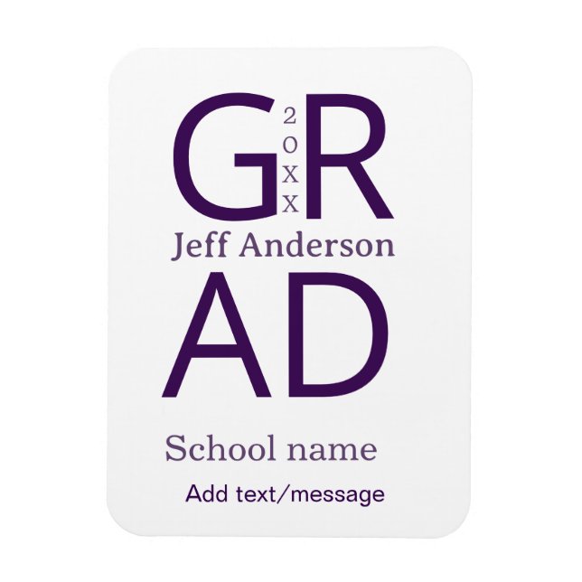 Grad typography modern graduation simple minimal c magnet (Vertikal)