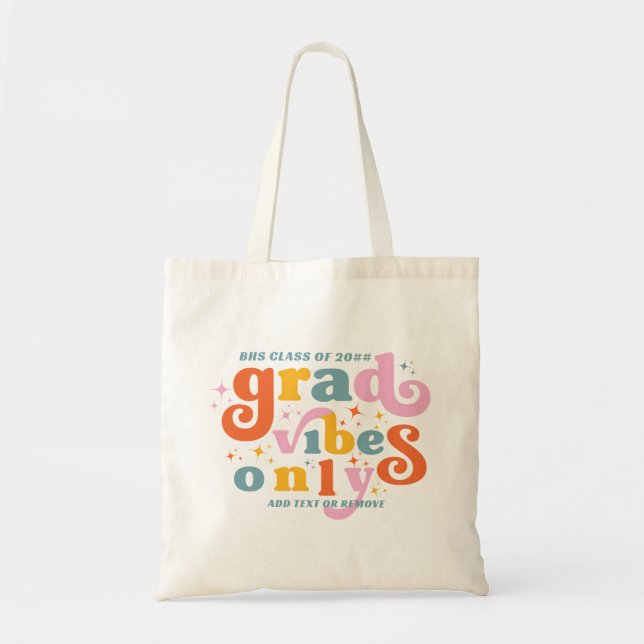 Grad vibes only grade party class of 2024 tragetasche (Vorne)