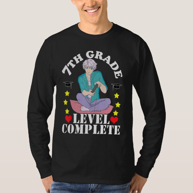 Grade Abschluss Boy Video Games Boys Graduati T-Shirt (Vorderseite)