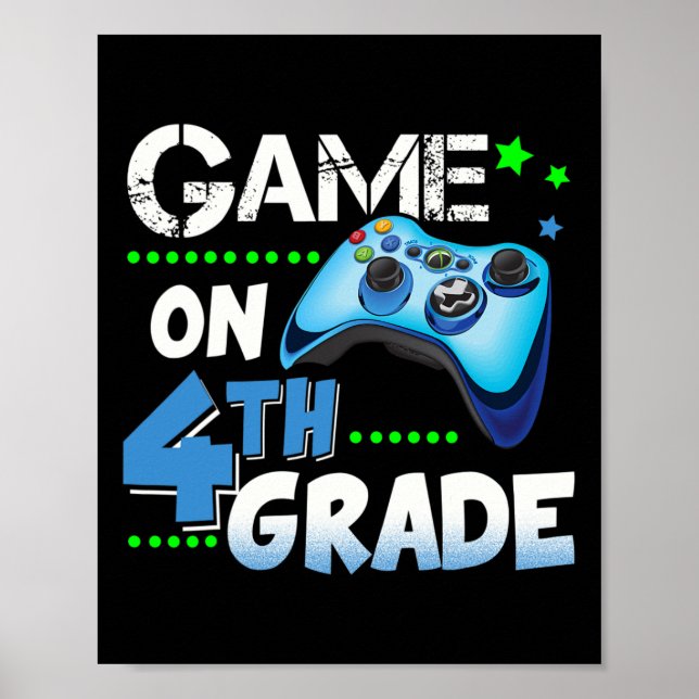 Grade Fun Game auf 4. Klasse Geschenk Poster (Vorne)