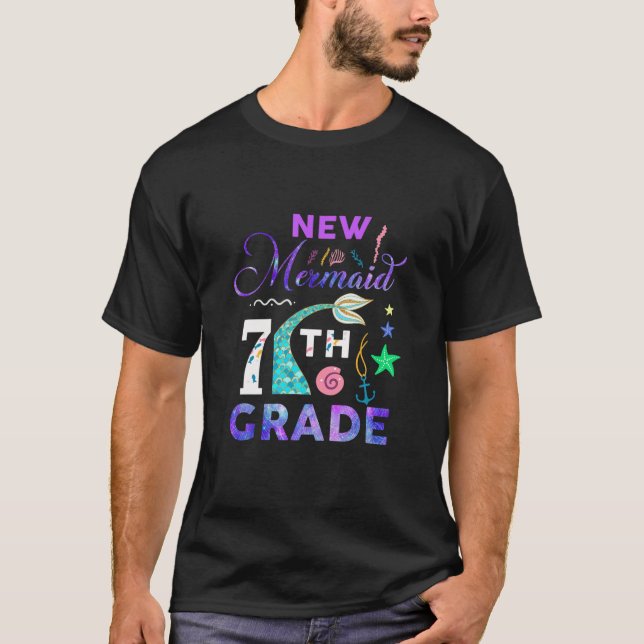 Grade Mermaid Niedlich Girls Princess Seurth Grad T-Shirt (Vorderseite)