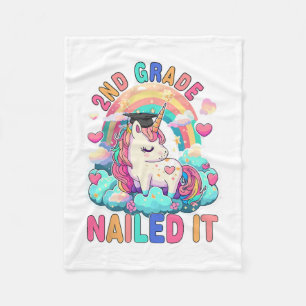 Grade Nail It Abschluss Girl Einhorn Graduate 2 Fleecedecke
