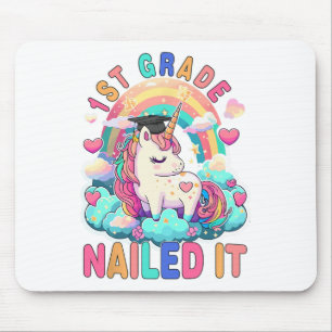 Grade Nail It Abschluss Girl Einhorn Graduate 2 Mousepad