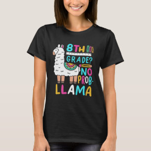 Grade No Prob Llama Achte Grader School Apple T-Shirt