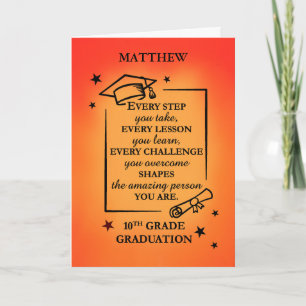 Grade Personalize Graduate Inspirational Karte