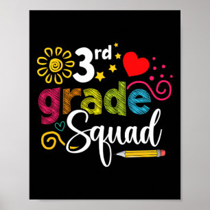 Grade Squad Zurück zur Schule Kinder der dritten K Poster