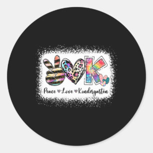 Grade Teacher Peace Liebe Kindergarten Team Kinder Runder Aufkleber