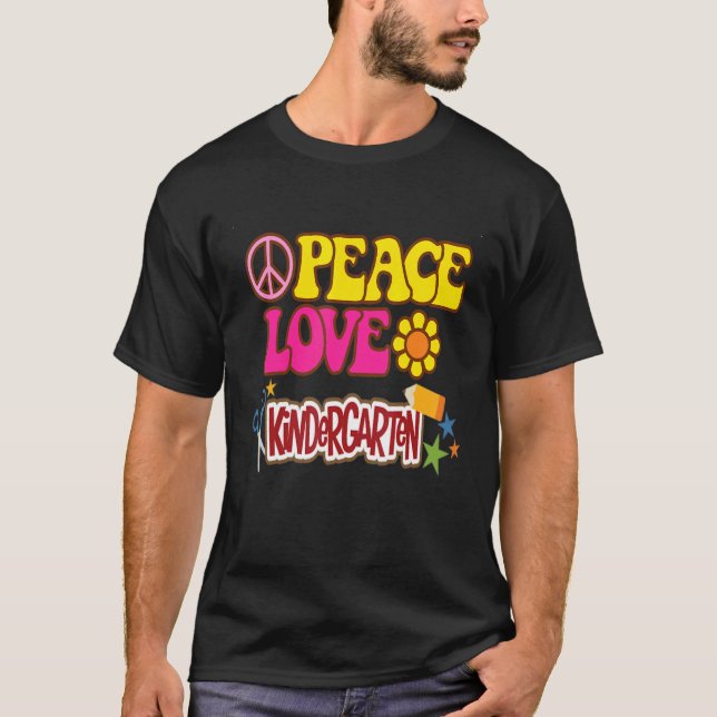 Grade Teacher Peace Liebe Kindergarten Team Kinder T-Shirt (Vorderseite)