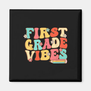 Grade Vibes Retro Groovy - 1. Klasse zurück nach S Magnet