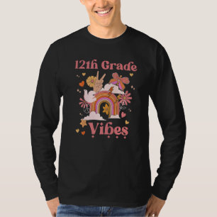 Grade Vibes School Groovy Retro Boho Rainbow T-Shirt