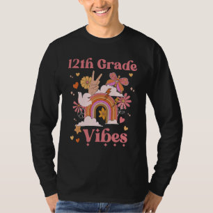 Grade Vibes School Groovy Retro Boho Rainbow T-Shirt