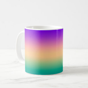 Gradiender Ombre grün gelb pink lila weich verschw Kaffeetasse