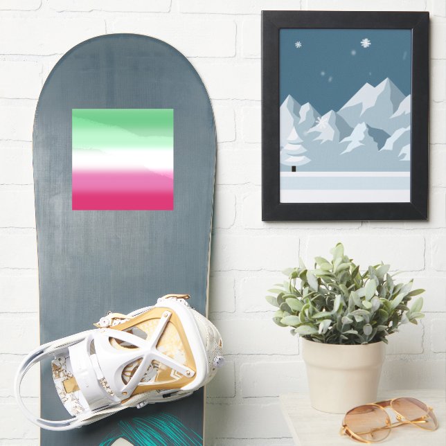 Gradient Abrosexual Pride Aufkleber (Snowboard)