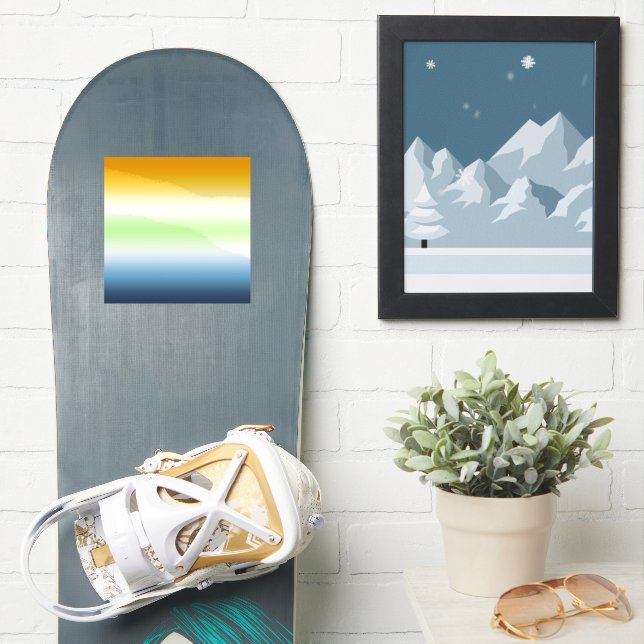 Gradient AroAce Agender Pride Aufkleber (Snowboard)