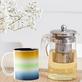 Gradient AroAce Agender Pride Zweifarbige Tasse