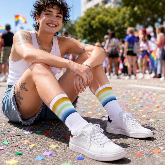 Gradient AroAce Agender Stolzflagge Socken (Von Creator hochgeladen)