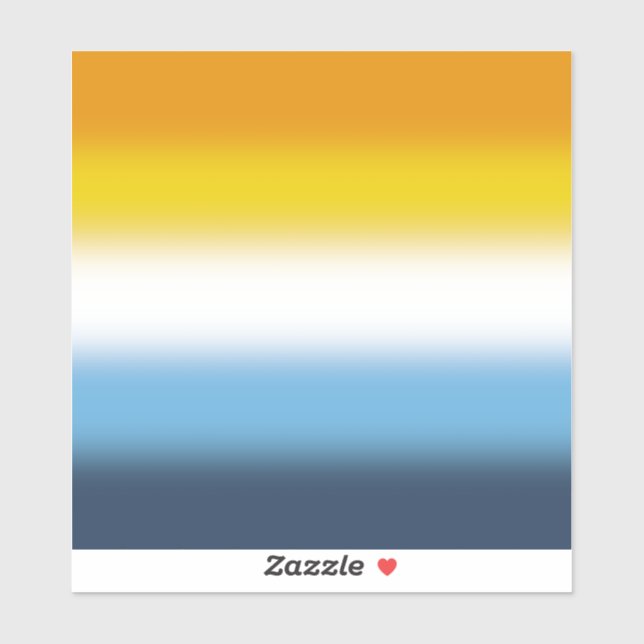 Gradient AroAce Pride Flag - farbenfrohe AroAce-Fl Aufkleber (Blatt)