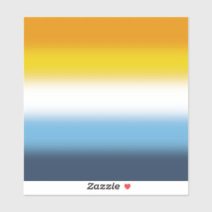 Gradient AroAce Pride-Flagge – Bunte AroAce-Flagge Aufkleber