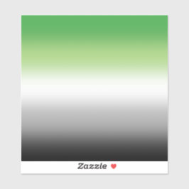 Gradient Aromantic Flag - farbenfroher, aromantisc Aufkleber