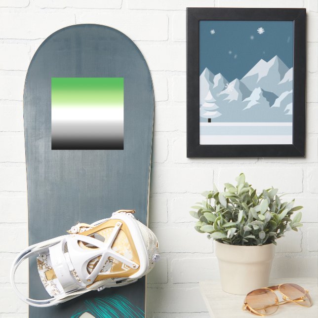 Gradient Aromantic Flag - farbenfroher, aromantisc Aufkleber (Snowboard)