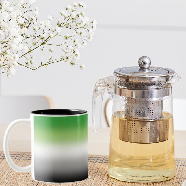 Gradient Aromantic Flag - farbenfroher, aromantisc Zweifarbige Tasse (Von Creator hochgeladen)