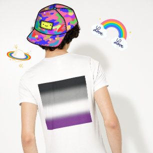 Gradient Asexuellen Stolzflagge - Farbige ACE-Flag T-Shirt