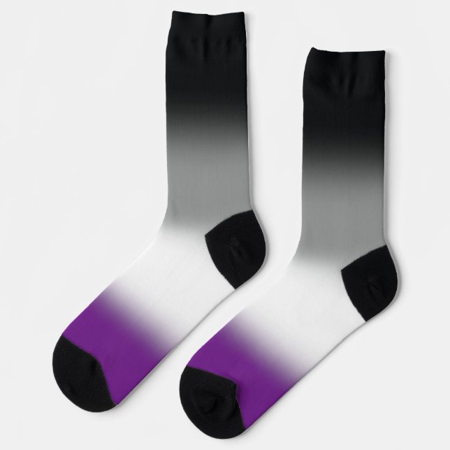 Gradient Asexueller-Crew Socken (Linkes Detail)