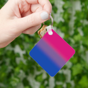 Gradient Bisexuellen-Stolz-Flagge – Farbige Bi-Fla Schlüsselanhänger