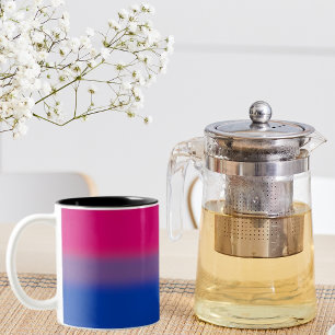 Gradient Bisexuellen-Stolzflagge – Farbige Bi-Flag Zweifarbige Tasse