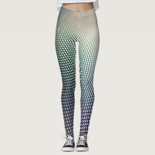 Gradient Black an Blue Geometric Design Leggings