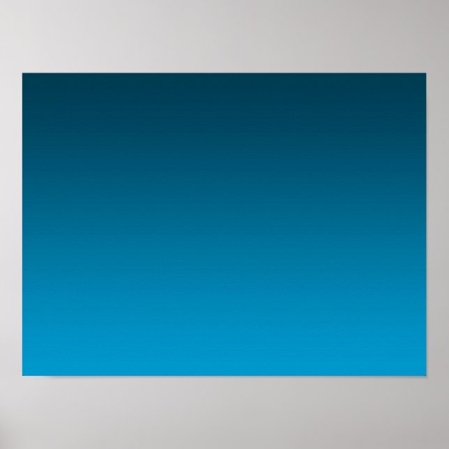 Gradient Blau - hell bis tief | Stimmungs-Hintergr Poster (Vorne)