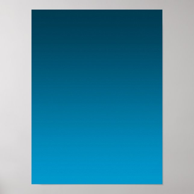 Gradient Blau - hell bis tief | Stimmungs-Hintergr Poster (Vorne)