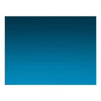 Gradient Blau - hell bis tief | Stimmungs-Hintergr Poster