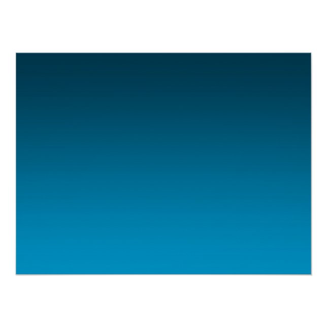 Gradient Blau - hell bis tief | Stimmungshintergru Poster (Vorderseite)