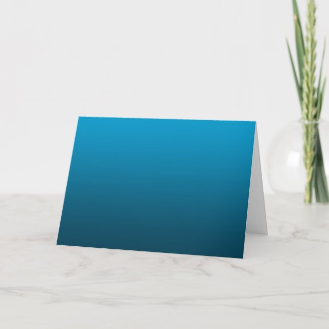 Gradient Blau - tief zu hell | Stimmungs-Hintergru Dankeskarte (Vorderseite)
