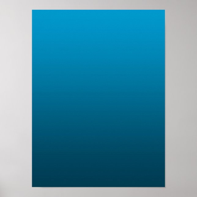 Gradient Blau - tief zu hell | Stimmungs-Hintergru Poster (Vorne)