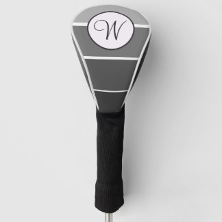 Gradient Block Modernes Monogramm Golf Headcover