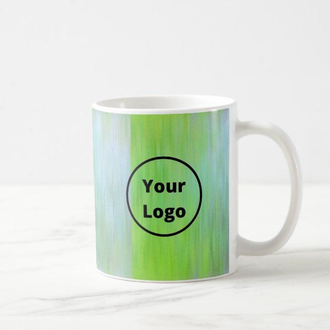 Gradient blue and green textured kaffeetasse (Rechts)