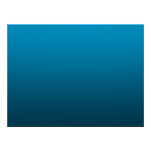 Gradient Blue - deep to light | Mood Background | Poster (Vorderseite)